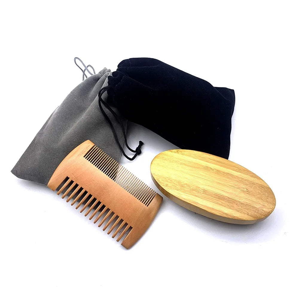 Eco Friendly Shaving Brush Beard Comb Kit