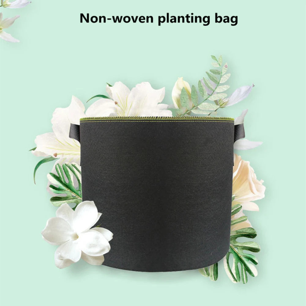 Planting bag black/grey potato fabric vegetable seedling  growing pot garden tools 1-15 gallon eco-friendly grow bag