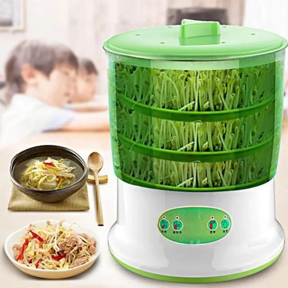 2/3 Layers Intelligent Bean Sprouts Machine Grow Automatic Thermostat Green Seeds Growing Automatic Bean Sprout Machine 220V