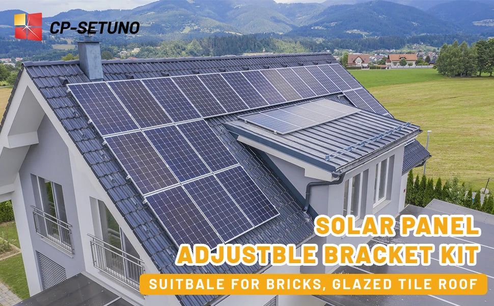 Solar Panel Bracket More Lighten Brick Roof Mounting Rail Roof Hook Mounting Sets for Glazed Tile Roof for Any Solar Panel