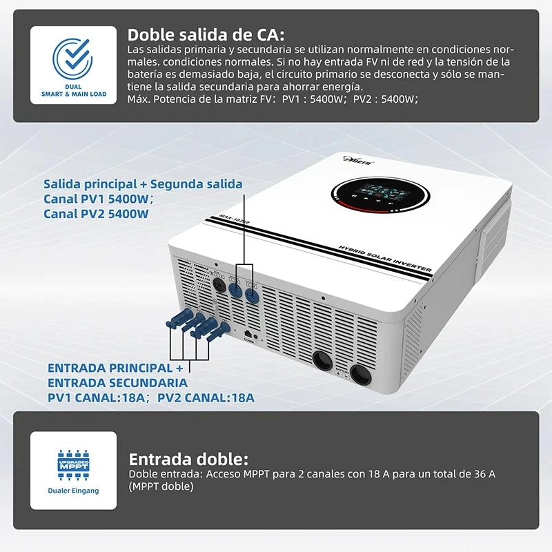 Hybrid Solar Inverter 1.6 - 6.2 KW