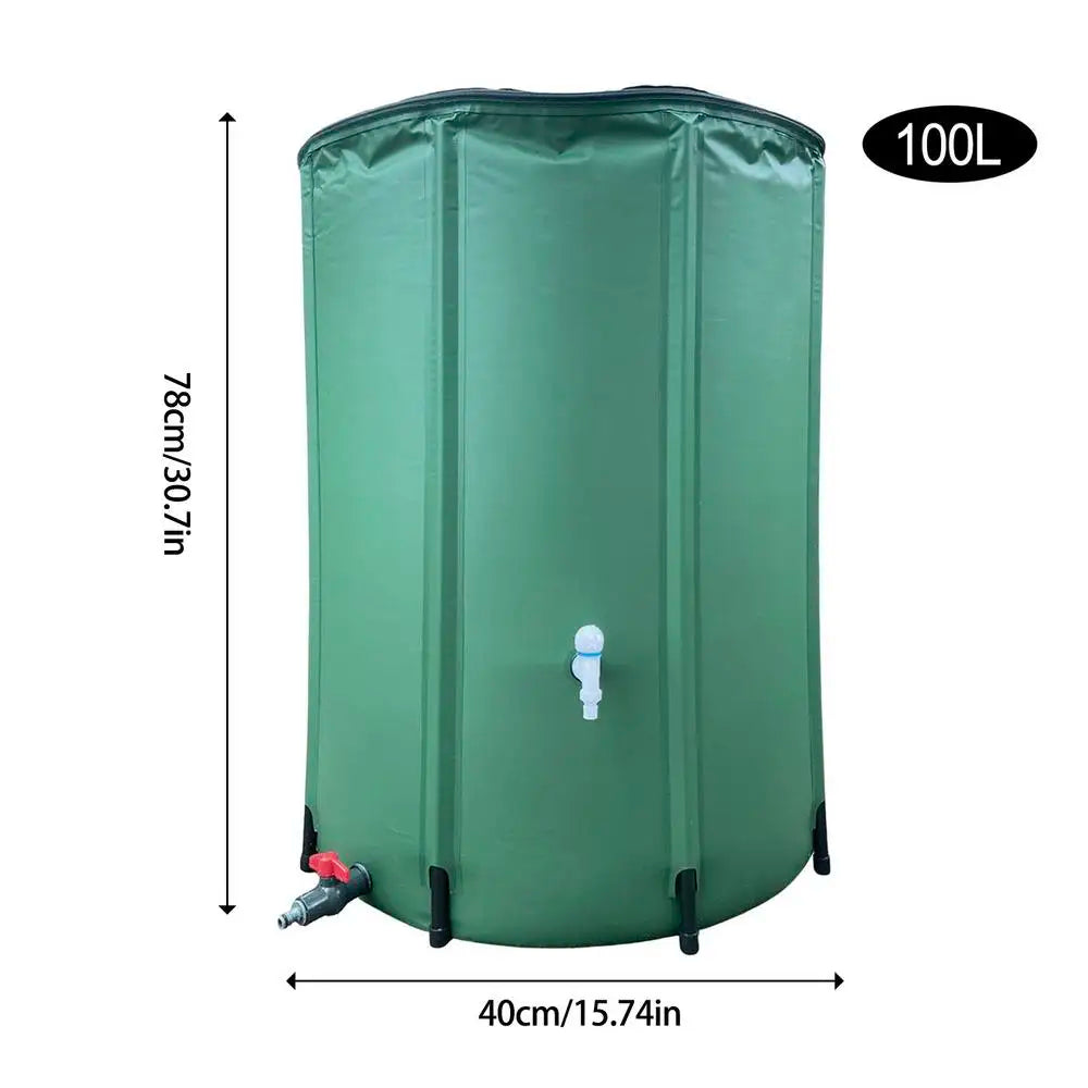 Rain Barrel Water Collector Portable Collapsible Rain Water Storage Tank Rainwater Recovery Collector Bucket Garden Irrigation