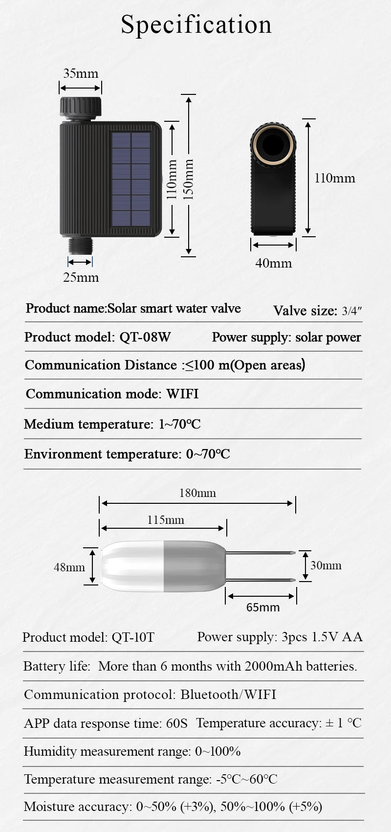 Tuya Smart Wifi Watering Timer Solar Energy Sprinkler Drip Irrigation System Built-in Water Flow Recorder Water Controller