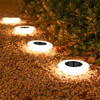 4Pcs Solar Ground Lights,14LEDs Upgraded Waterproof Outdoor Bright Landscape Lighting,LED Lawn Lamp for Garden Pathway Yard Deck