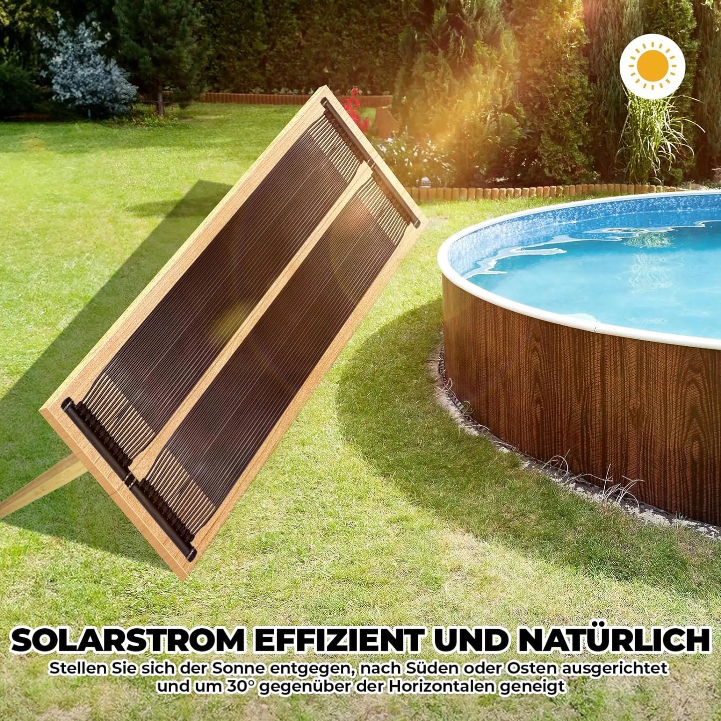 Heater Ground Swimming Pool Solar Panel Weatherproof PE Solar Collector Panels Swimming Pool Heating System Spa Heater